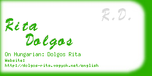 rita dolgos business card